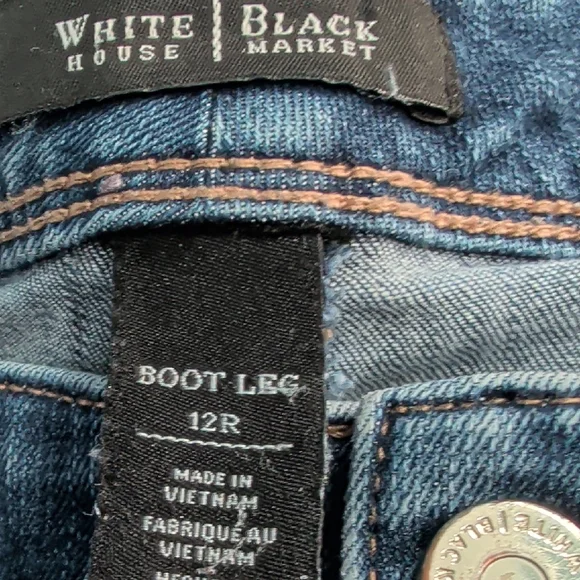 White House Black Market Blue Boot Cut Jeans - Picture 4 of 7